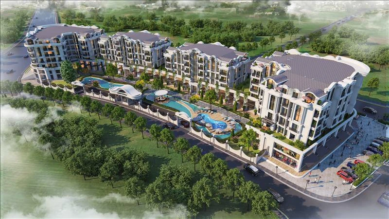 Резиденция с бассейнами и детскими площадками рядом с центром города, Коджаэли, Турция