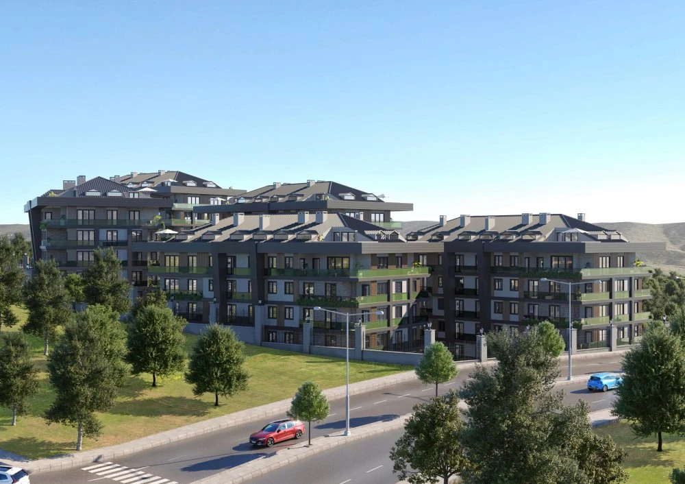 Новая резиденция с бассейном и детскими площадками в центре Стамбула, Турция