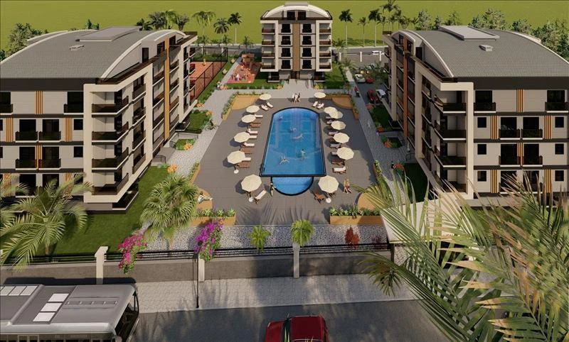 Новая резиденция с бассейном в элитном районе, Анталья, Турция