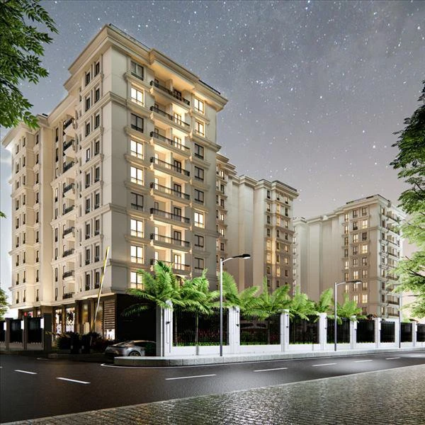 Новая резиденция с бассейном и зеленой зоной, Стамбул, Турция