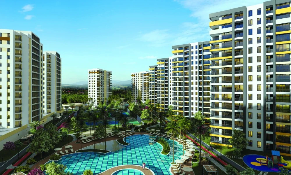 Жилой комплекс с тремя бассейнами, спа-зоной и спортивными площадками, Дёшемеалты, Анталья, Турция