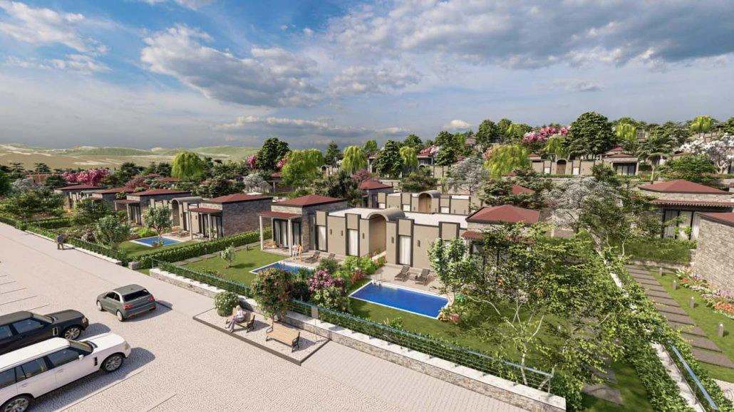 Новая экологичная резиденция с бассейнами, садами и торговым центром, Бодрум, Турция