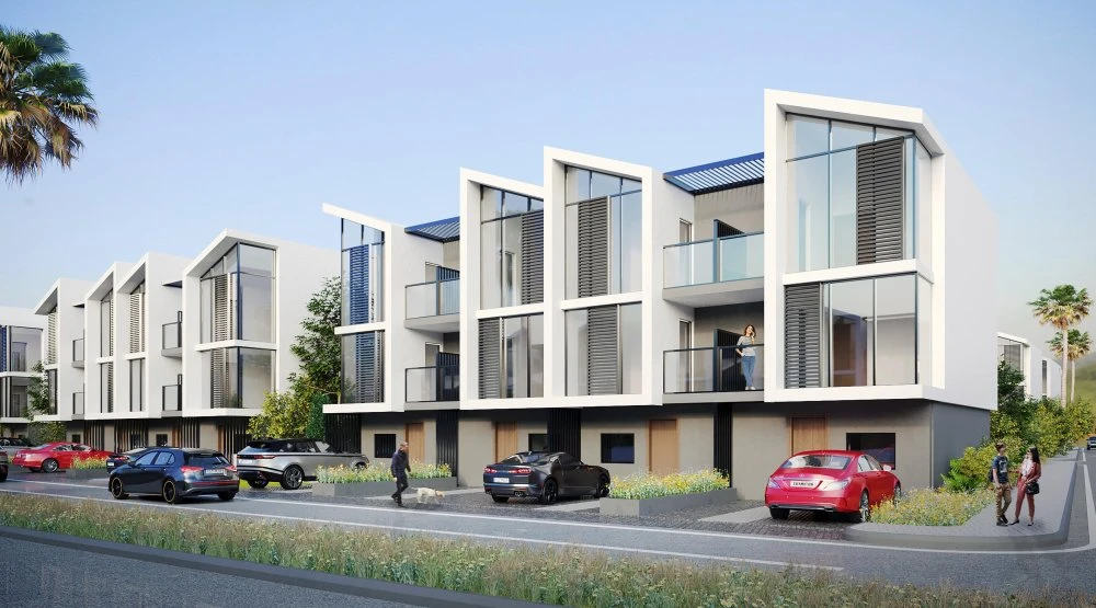 Таунхаусы с видом на сад, рядом с лесом и озером, Бахчешехир, Стамбул, Турция