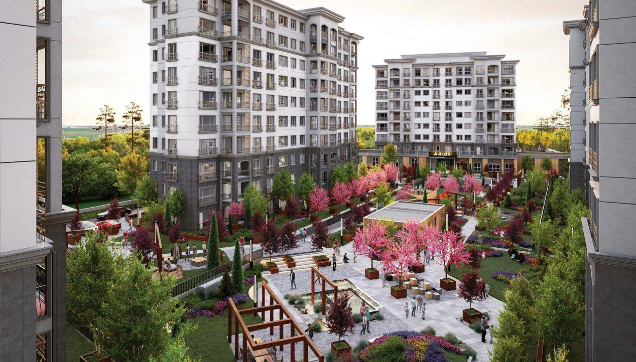 Новая резиденция с бассейном и зелеными зонами рядом со станциями метро и автомагистралями, Стамбул, Турция