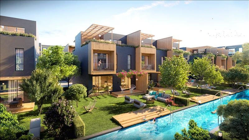 Новая резиденция с садами и бассейном рядом с центром Дюздже, Турция