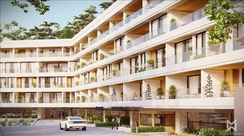 Новая резиденция с бассейнами и круглосуточной охраной в престижном районе, рядом с гаванью и набережной, Фетхие, Турция