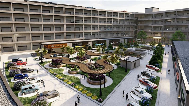 Комплекс с коммерческим центром рядом с аэропортом и центром Аксу, Турция