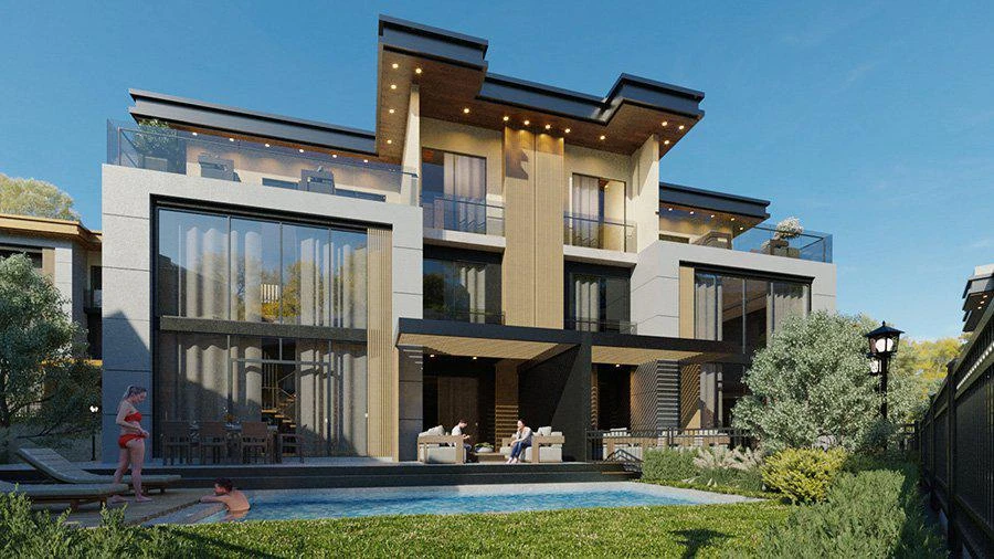 Комплекс вилл с садами и живописными видами рядом с центром Стамбула, Турция