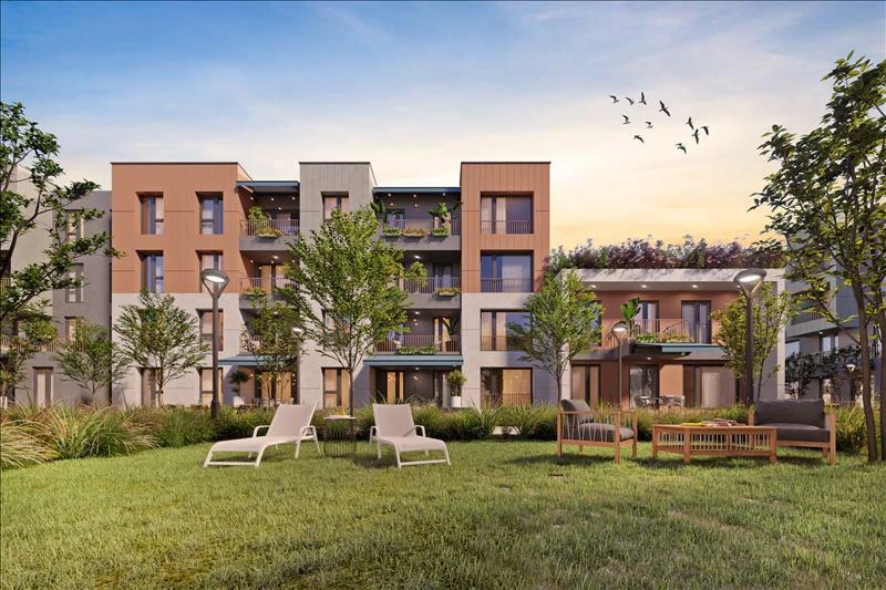 Новая охраняемая резиденция рядом с автобусной остановкой и центром Дюздже, Турция