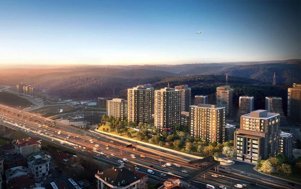 Резиденция с бассейном и тренажерным залом в престижном районе Стамбула, Турция