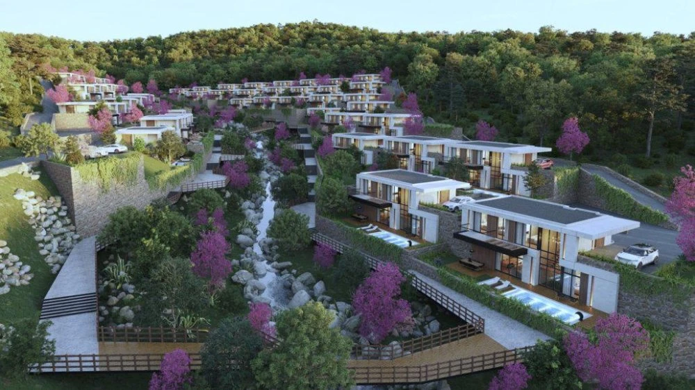 Современный комплекс вилл с бассейнами, Тюркбюкю, Турция