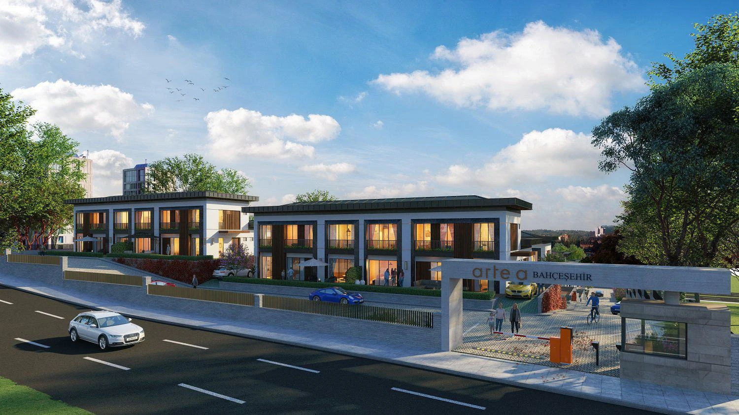 Новый комплекс вилл с круглосуточной охраной рядом с озером Бахчешехир и автомагистралью, Стамбул, Турция