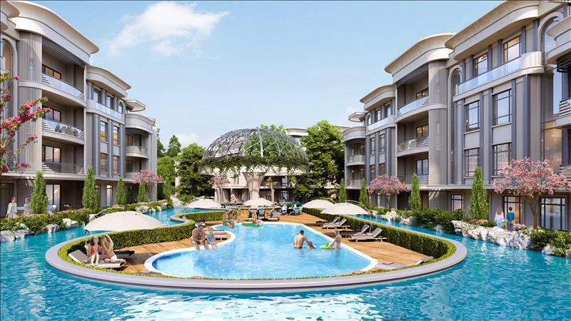 Новая резиденция с бассейнами и зелеными зонами рядом с торговыми центрами и автомагистралями, Коджаэли, Турция