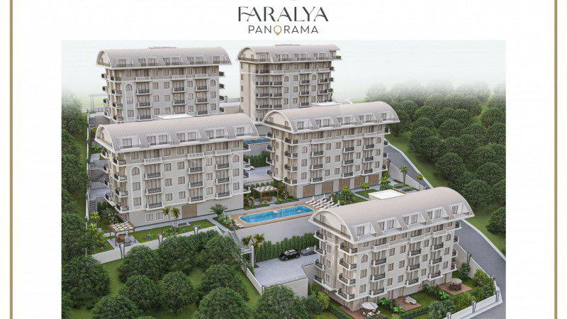 Жилой комплекс с развитой инфраструктурой, с видом на море, Аланья, Турция