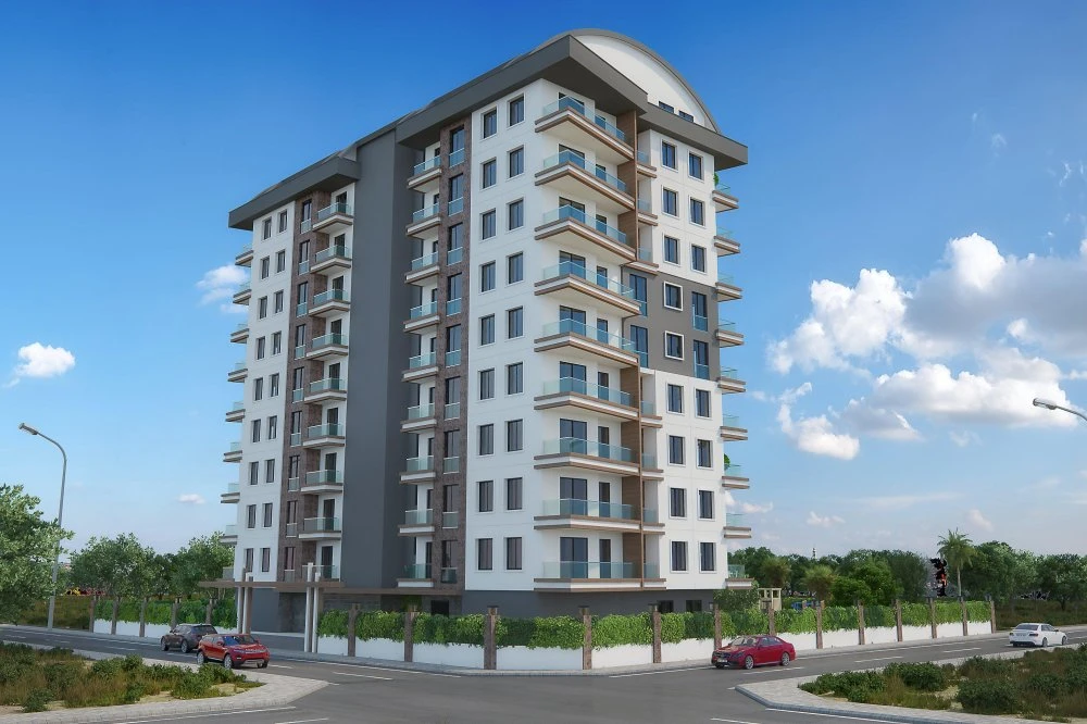 Жилой комплекс с бассейном, тренажерным залом и зоной барбекю, 300 метров до моря, Махмутлар, Турция