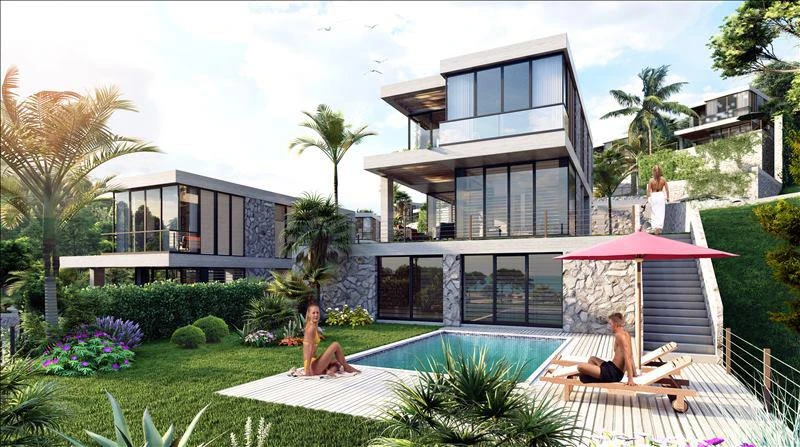 Новый комплекс вилл с собственным пляжем, Гюллюк, Бодрум, Турция