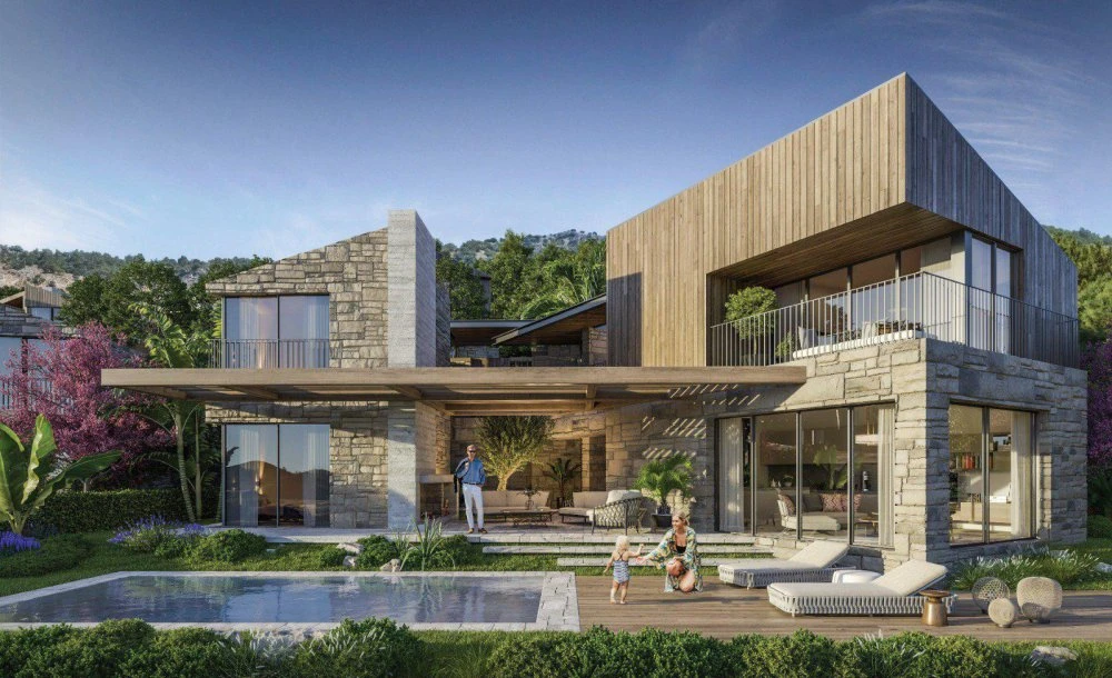 Резиденция премиум класса Nidapark Gocek с парком и бассейнами в историческом центре Фетхие, Турция