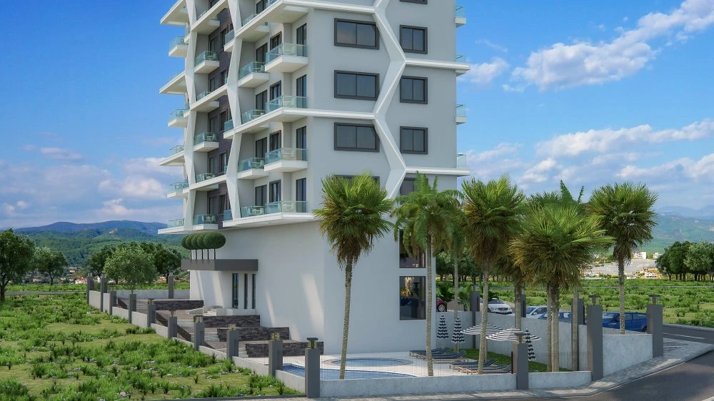 Жилой комплекс в курортном районе, 300 метров до пляжа и набережной, Махмутлар, Турция