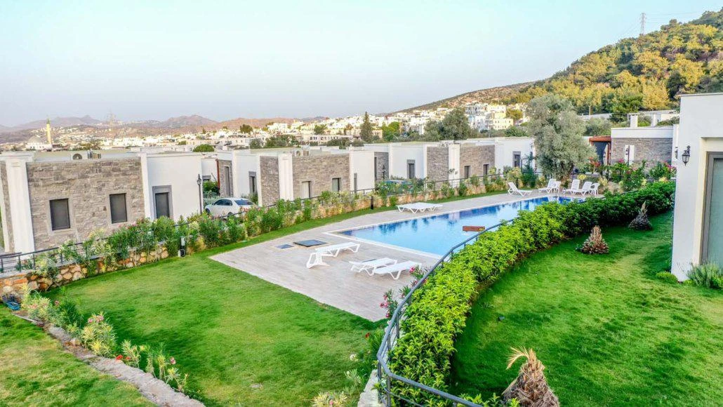 Комплекс вилл с бассейном и круглосуточной охраной, Бодрум, Турция