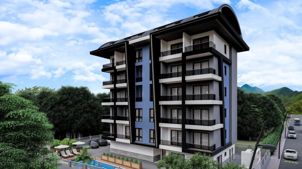 Жилой комплекс с бассейном, сауной и тренажерным залом, Чиплаклы, Турция