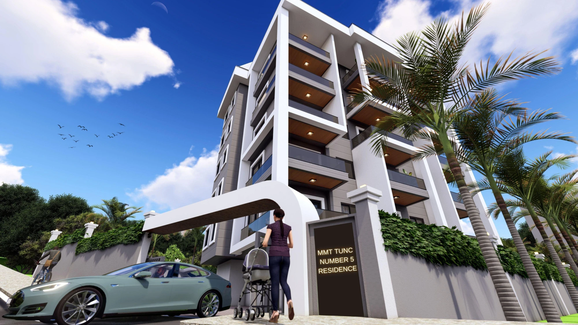 Жилой комплекс в тихом и экологически чистом районе, 800 м от до пляжа, Авсаллар, Турция