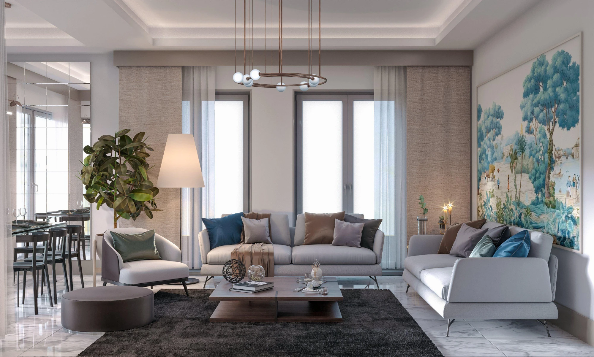 Новый жилой комплекс Terra Manzara с бассейнами и живописным видом недалеко от моря и исторического центра города, Анталья, Турция