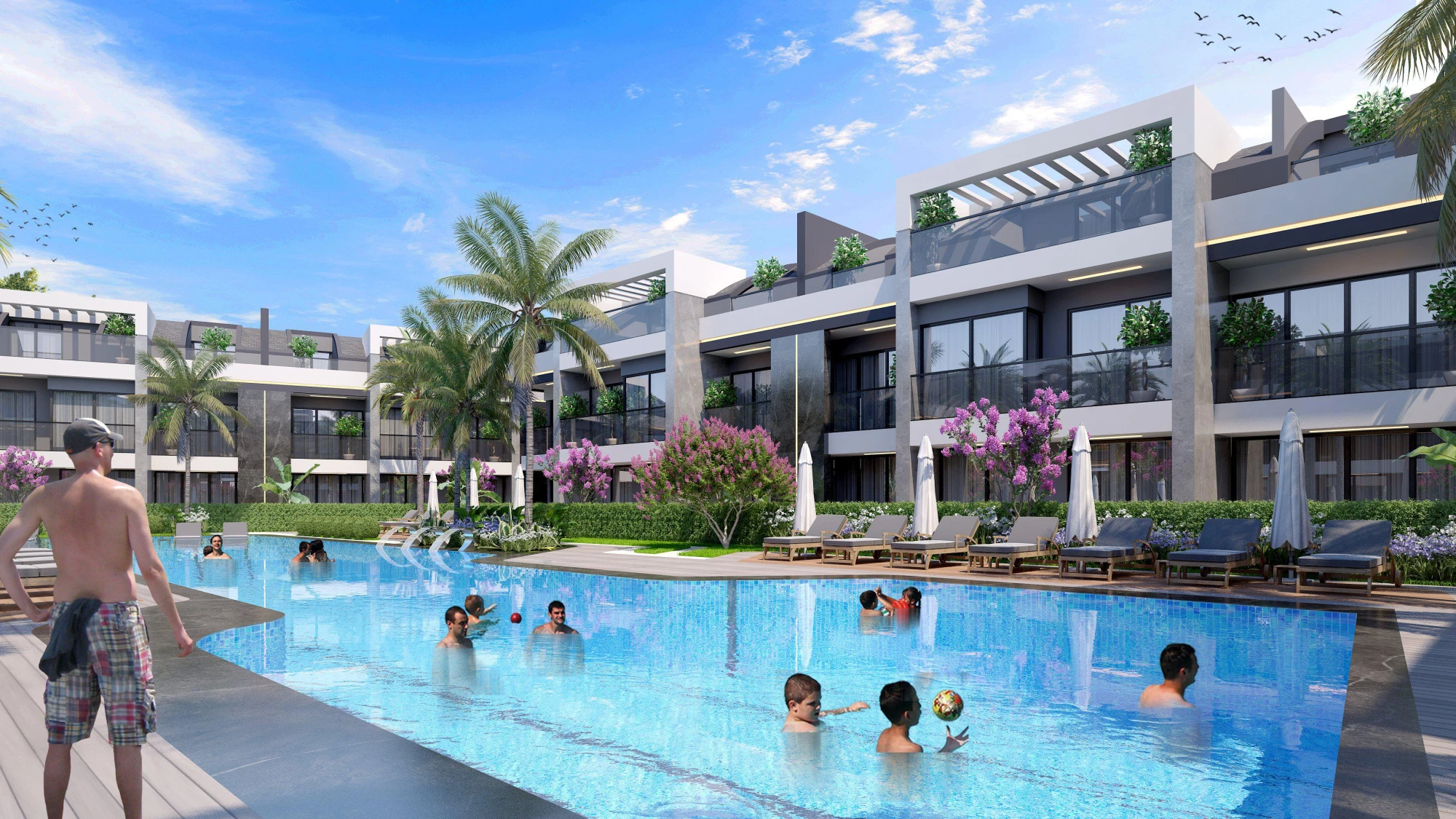 Курортный жилой комплекс с общим бассейном, в активно развивающемся районе Белек, Анталия, Турция