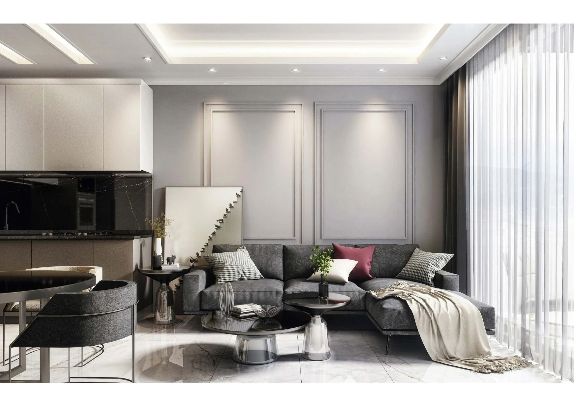 Новая резиденция с бассейном и фитнес-залом недалеко от моря, Оба, Турция