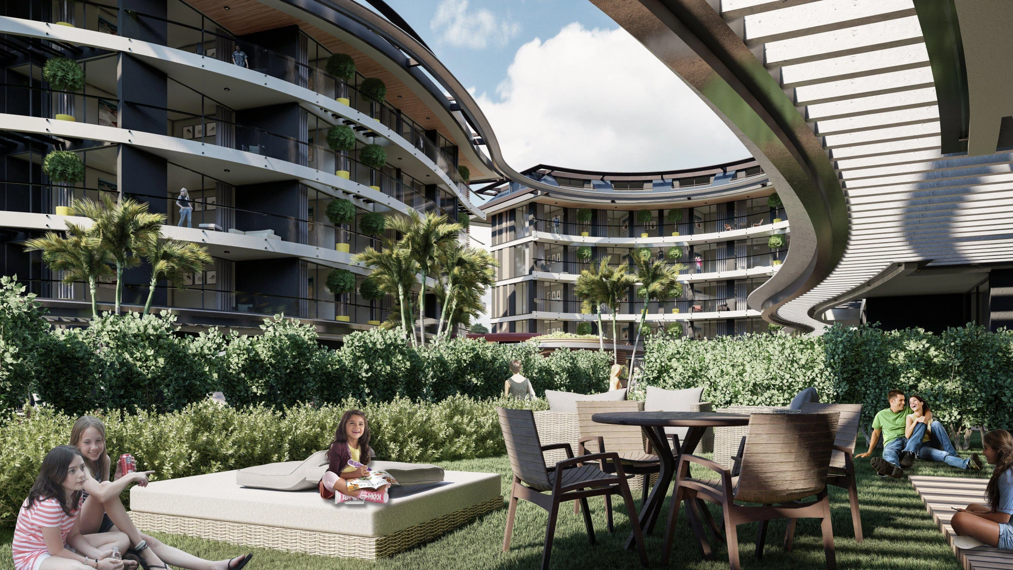 Жилой комплекс с большим спа-центром, 350 метров до моря, Оба, Алания, Турция