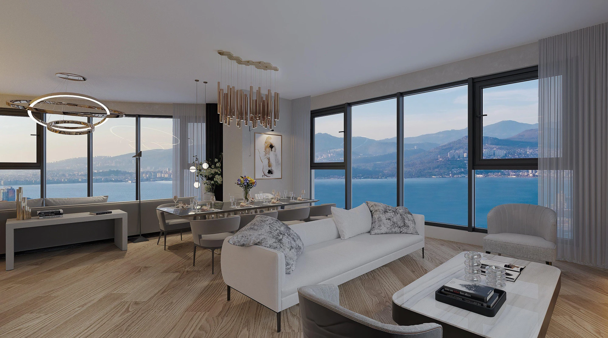 Новая резиденция с бассейнами, конференц-залом и круглосуточной охраной, Измир, Турция