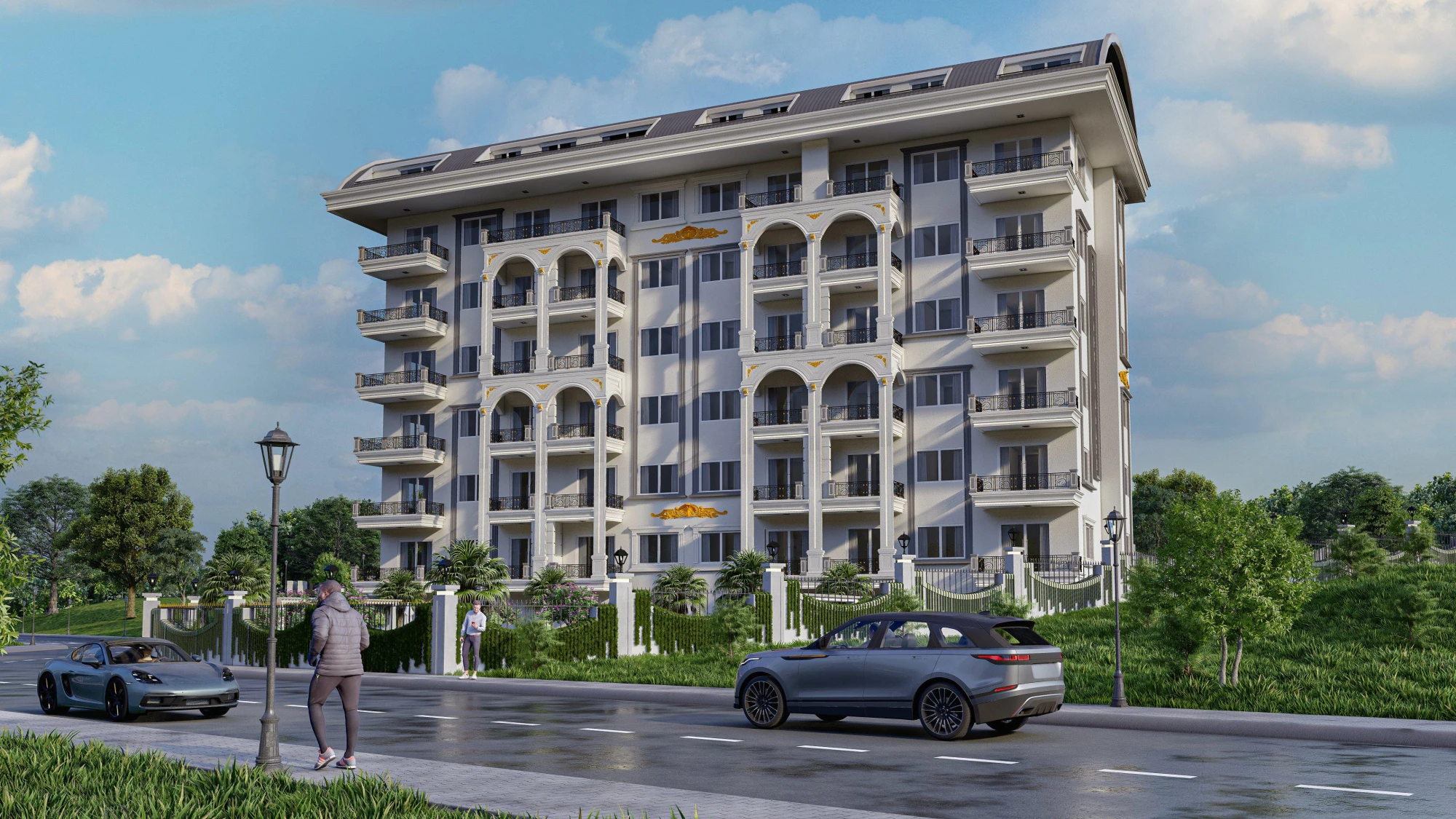 Апартаменты в комплексе с развитой инфраструктурой, 900 м до моря, Демирташ, Турция