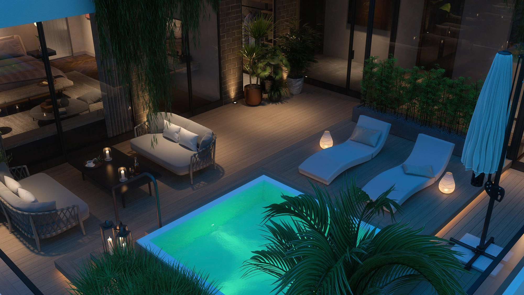 Апартаменты с просторными балконами и террасами, с видом на море, город, парк и лес, Стамбул, Турция