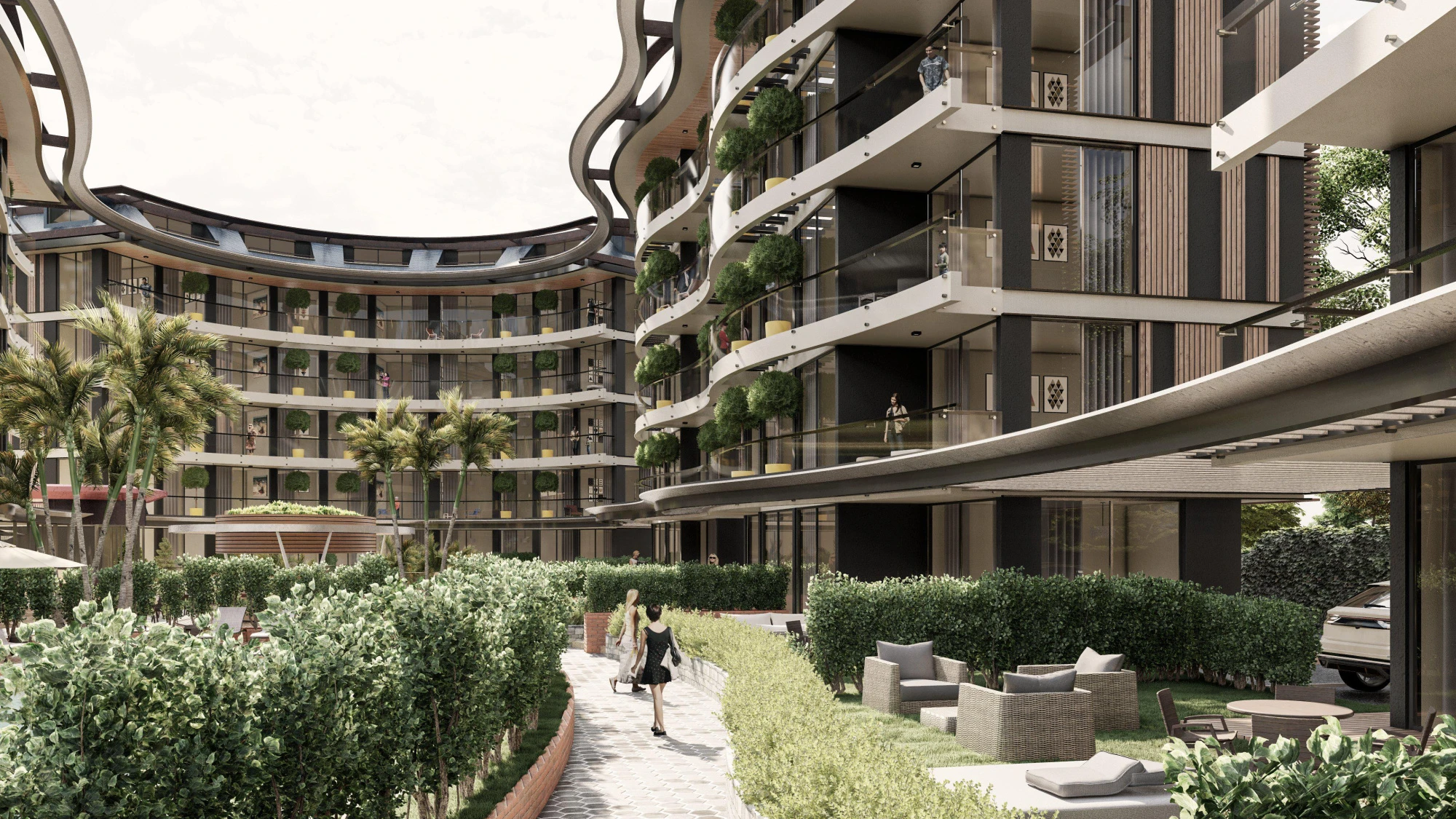 Жилой комплекс с большим спа-центром, 350 метров до моря, Оба, Алания, Турция