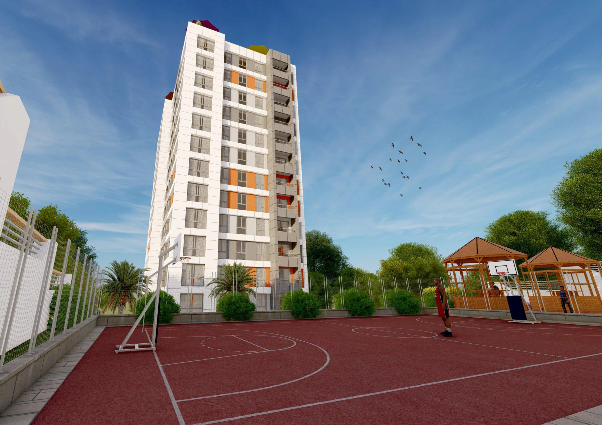 Резиденция с бассейном и теннисным кортом, Стамбул, Турция