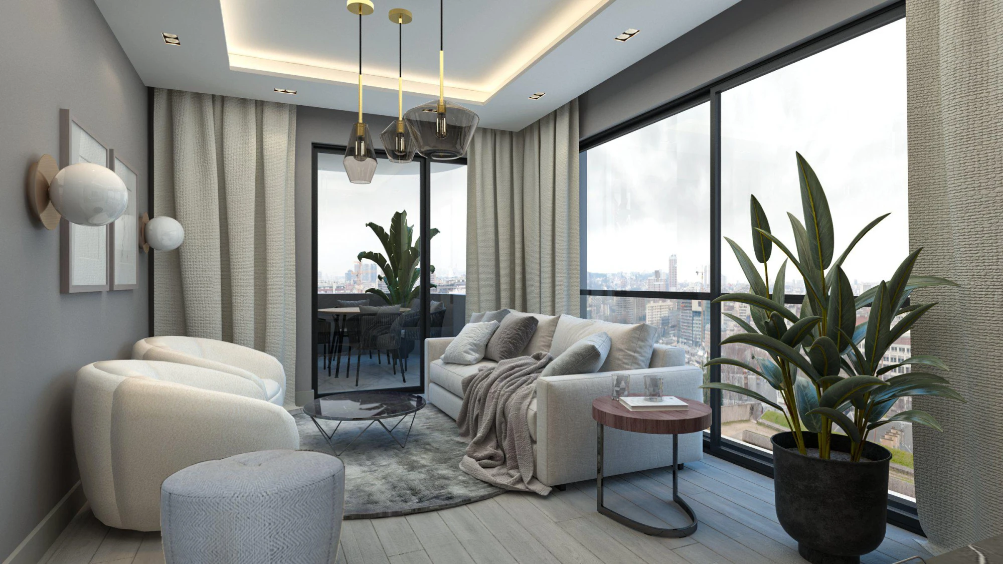 Жилой комплекс с меблированными апартаментами и бассейном с аквапарком, Мерсин, Турция