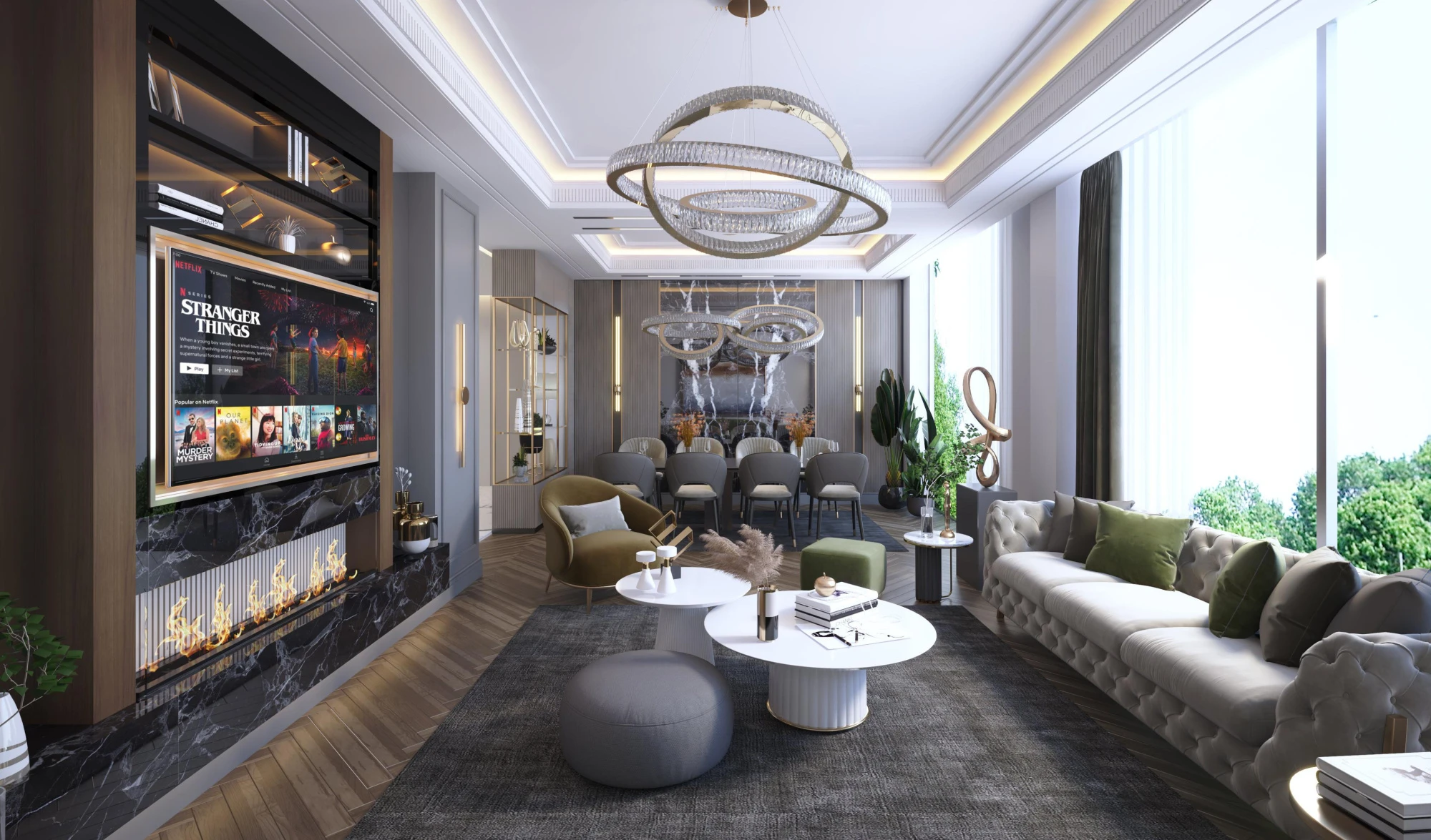 Новая малоэтажная резиденция с бассейнами, зелеными зонами и детскими площадками, Коджаэли, Турция