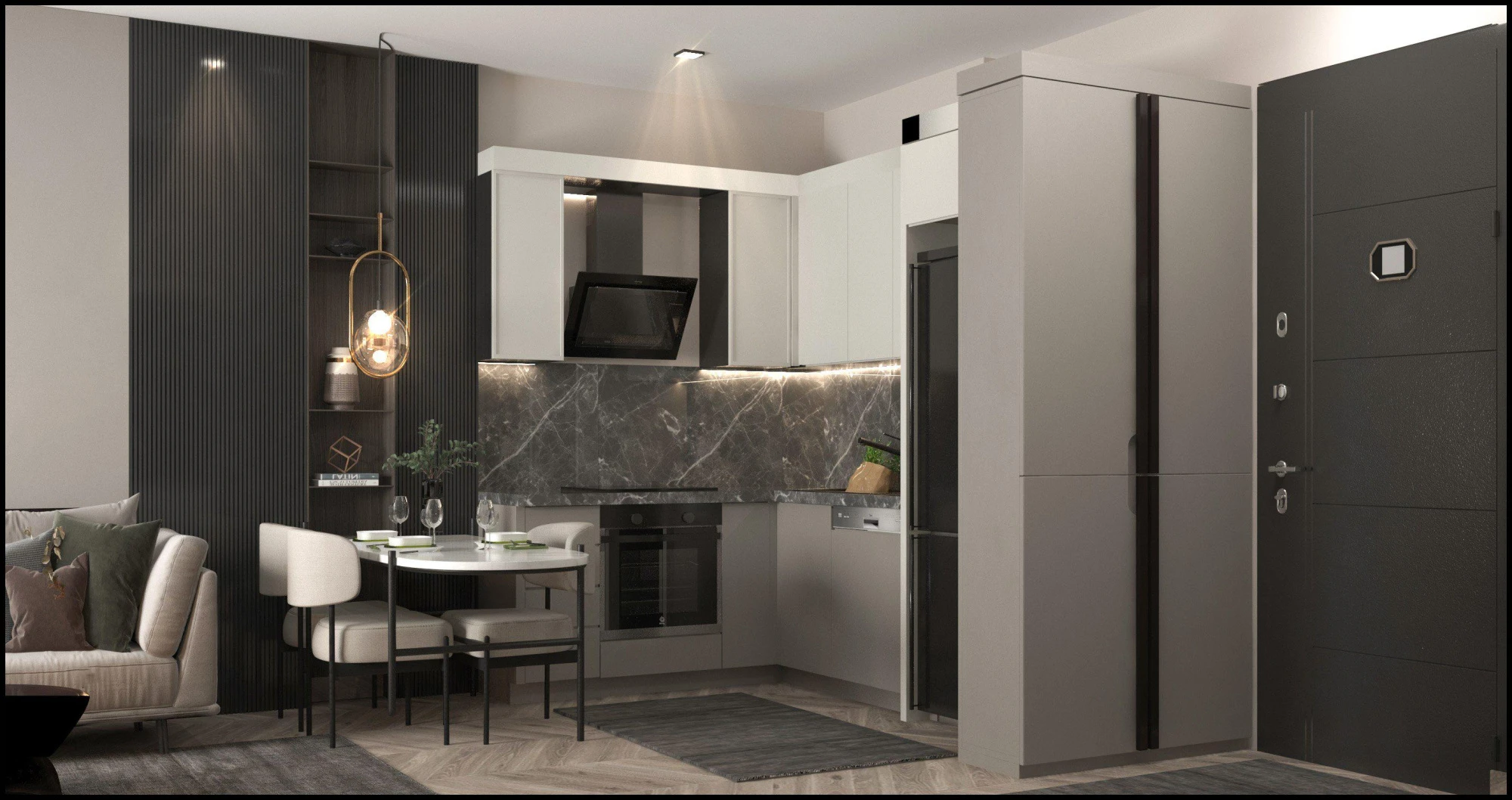 Жилой комплекс с фитнес-залом, сауной, бассейном, 600 метров до моря, Мезитли, Мерсин, Турция